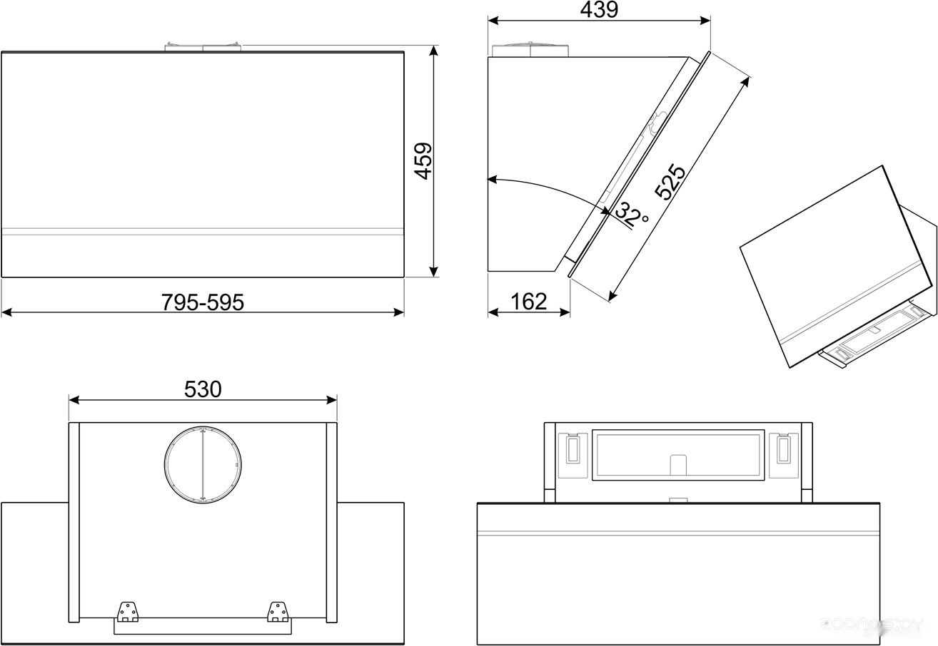 Кухонная вытяжка Smeg KV26P