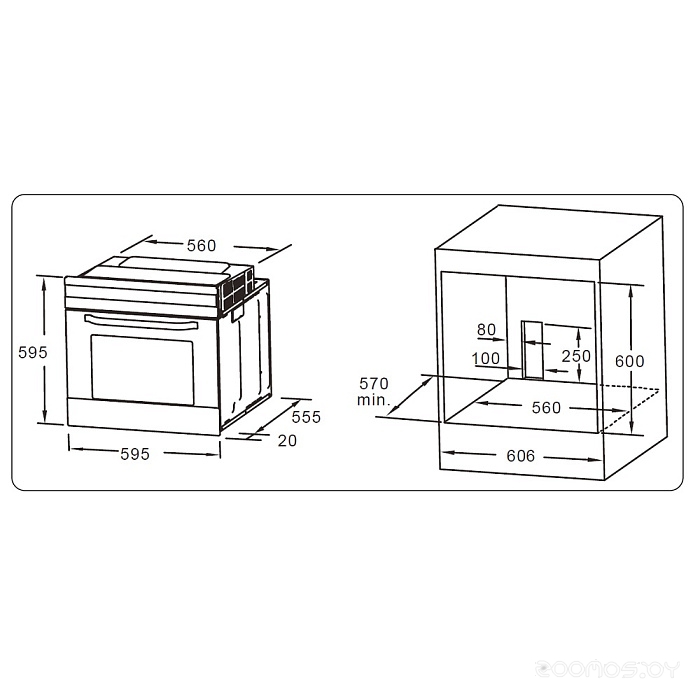 Духовой шкаф Evelux EO 630 PB