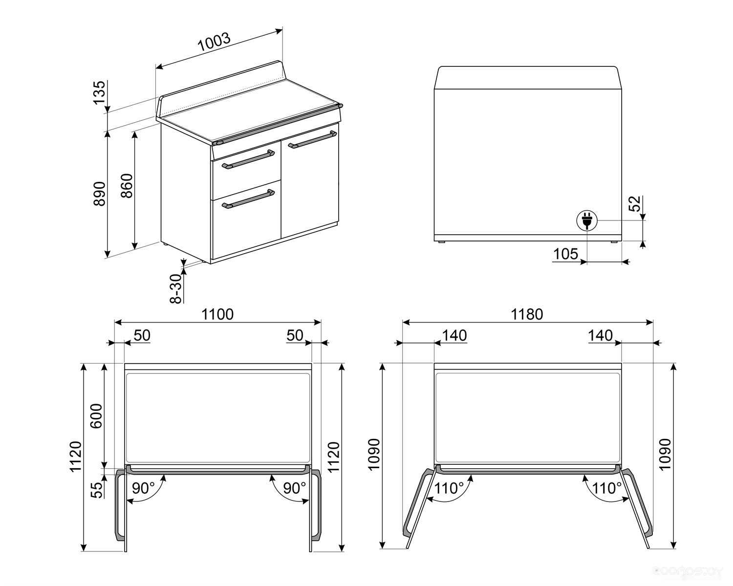 Smeg TR103IBL2