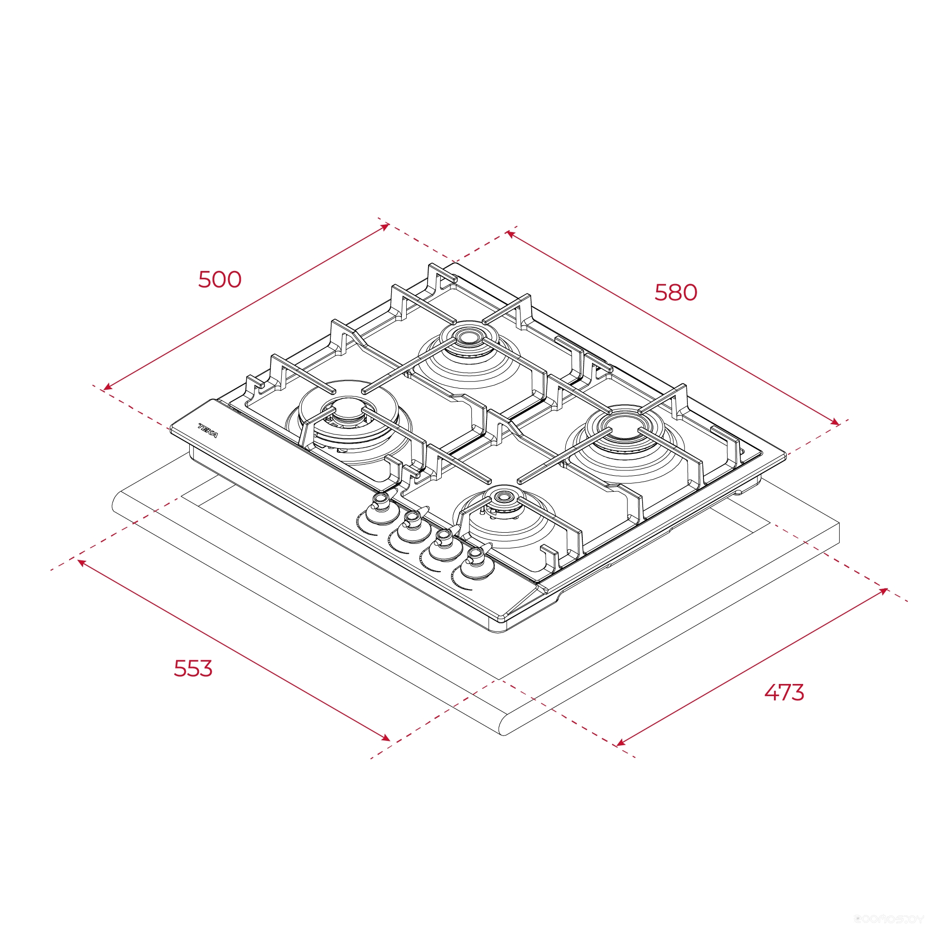 Варочная панель Teka GSC 64320 RBN Anthracite-OB