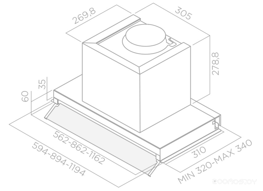 Кухонная вытяжка Elica BOX IN PLUS IXGL/A/90