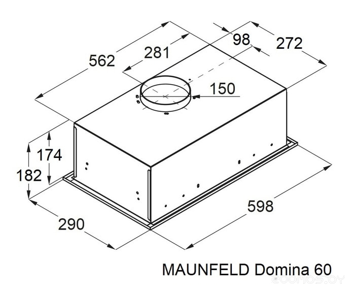 Кухонная вытяжка Maunfeld Domina 60 (белый)