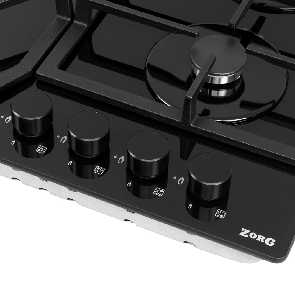 Газовая варочная панель ZorG HAG61 FDW black