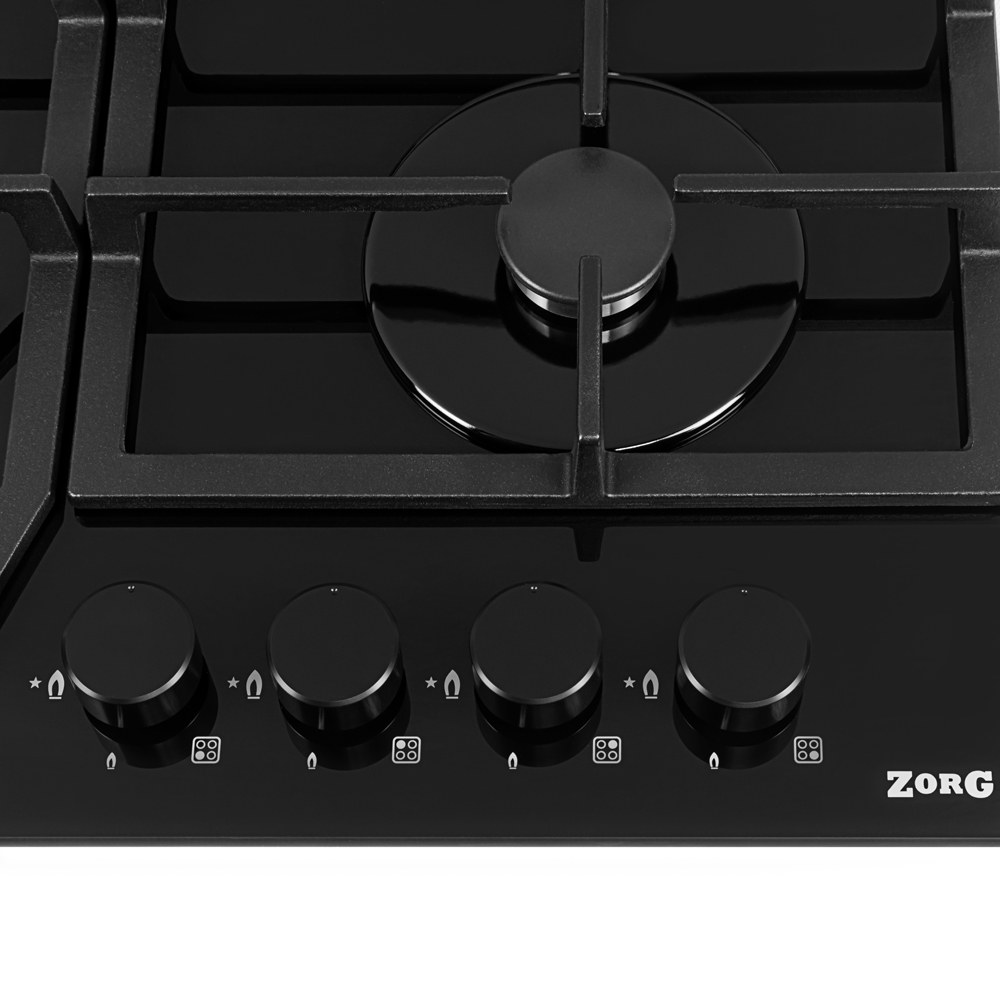 Газовая варочная панель ZorG HAG61 FDW black